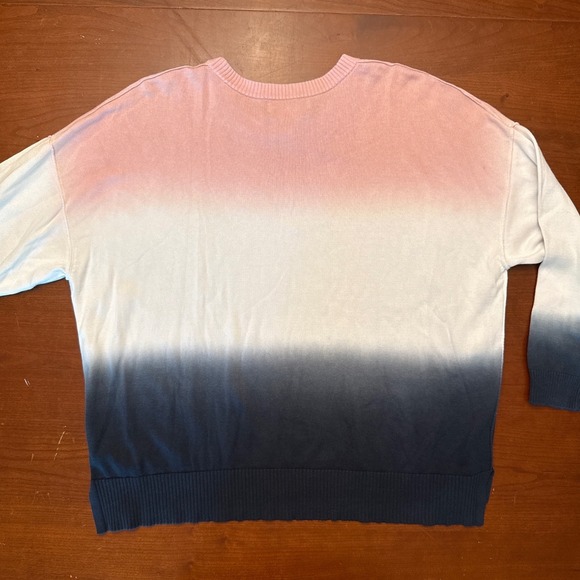 Magaschoni‎ Crew Neck Pink Ombre Knit Sweater XXL 2X Long Sleeve Pullover - Picture 7 of 7